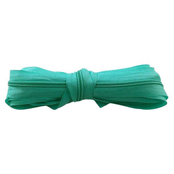 5m Zíper Verde Tiffany + 10 Cursor Niquelado 05/06 Bolsas Mochilas Necessaire