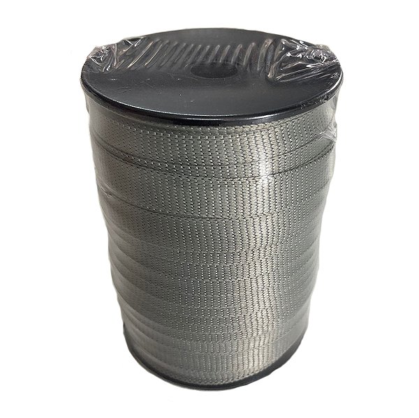 50m CCA 10mm Cinza Médio Fita Costura Bolsa Mochilas Crachá