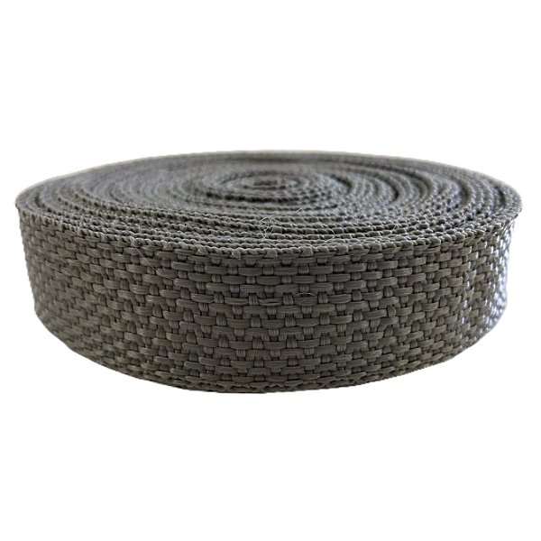 10m Fita CBR 25mm Cinza Alça Cadarço Costura Bolsas Mochilas