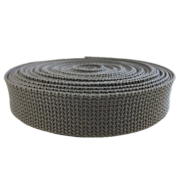 10m Fita CA 25mm 25mm Cinza Cadarço Alça Bolsas Mochilas Costura
