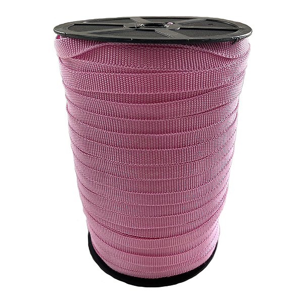 250m Fita CTF 10mm Rosa Bebê Cadarço Bolsas Mochilas Alça