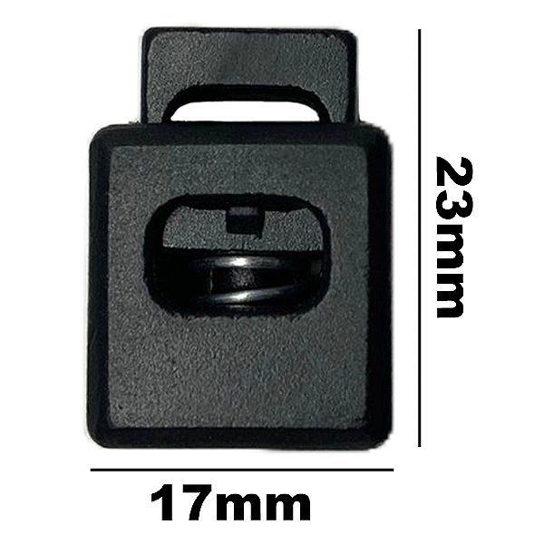 500un Regulador Passador Cordão Quadrado Preto Enforcador