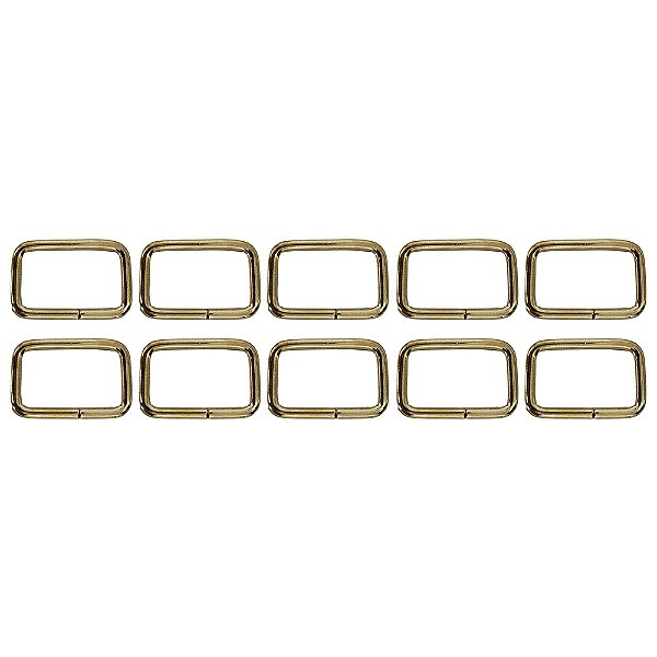 100un Quadro 30mm Dourado Ferro Passador Alça Bolsa Mochilas