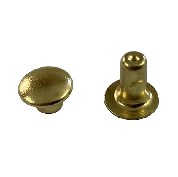 50un Rebite n°3 Dourado Ferro Bolsa Acabamento Decoração