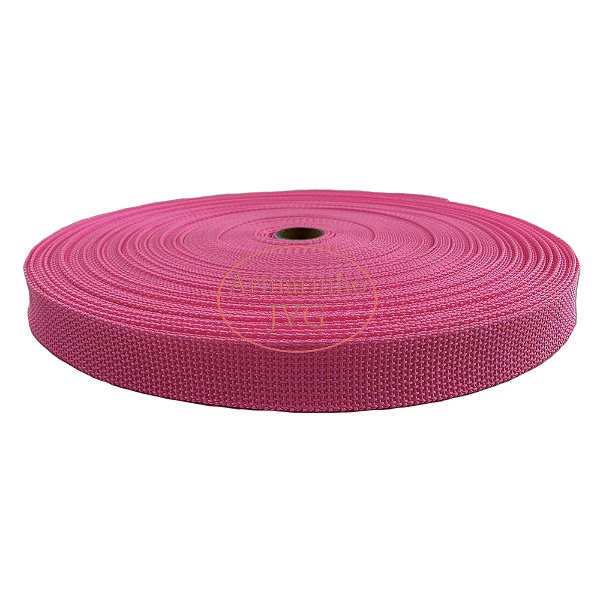 250m Fita CA 25mm 2,5cm Rosa Flúor Cadarço Alça Bolsas Mochilas