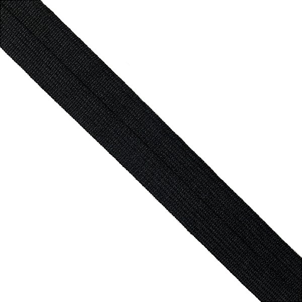 25m Viés Boneon 25mm Preto Costura Acabamento Mochilas Bolsas