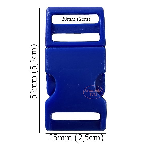 1000un Fecho 20mm Azul Royal Plástico Presilha Mochila Bolsa