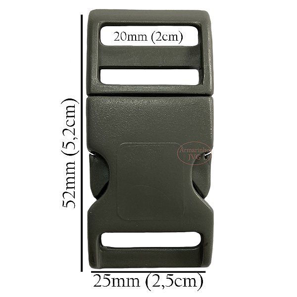 100un Fecho 20mm Cinza Chumbo Plástico Presilha Engate Alça
