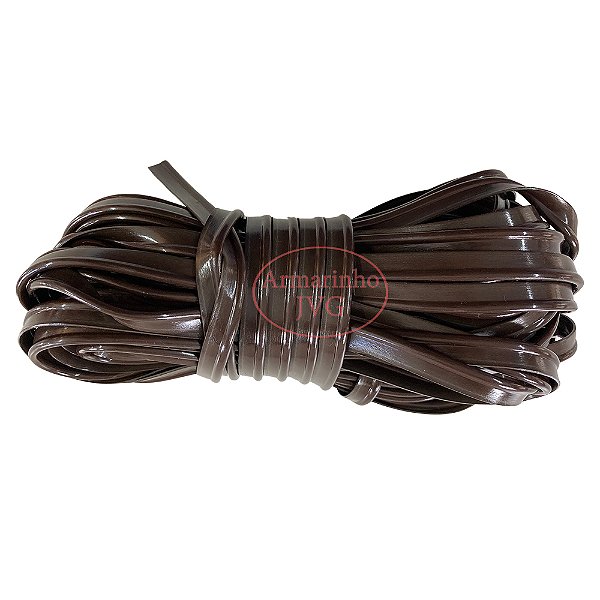 100m Vivo PVC Marrom Escuro Costura Acabamento Bolsa Mochilas Mala Plástico