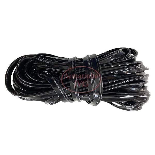 100m Vivo PVC Preto Costura Acabamento Bolsa Mochilas Mala Plástico