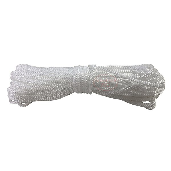 20m Cordão 4/1 Branco Fio Náutico 4mm Rabo Rato Saco Mochila