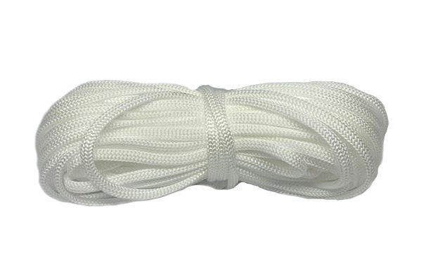 10m Cordão 5/2 Branco Rabo Rato 5mm Saco Mochila Fio Náutico