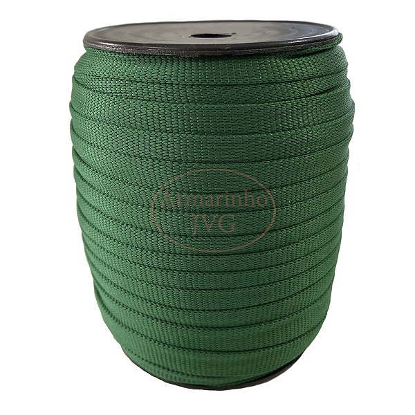 50m Cordão CCA 10mm Verde Bandeira Alça Fita Bolsas Crachá