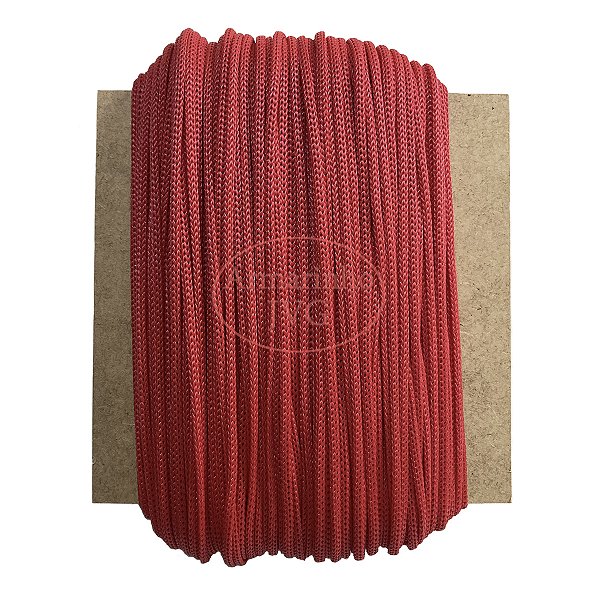 100m Cordão 4/1 Vermelho Fio Náutico 4mm Rabo de Rato Sacos
