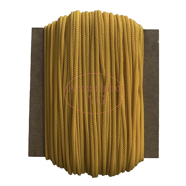 100m Cordão 4/1 Amarelo Ouro Fio Náutico 4mm Rabo Rato Sacos