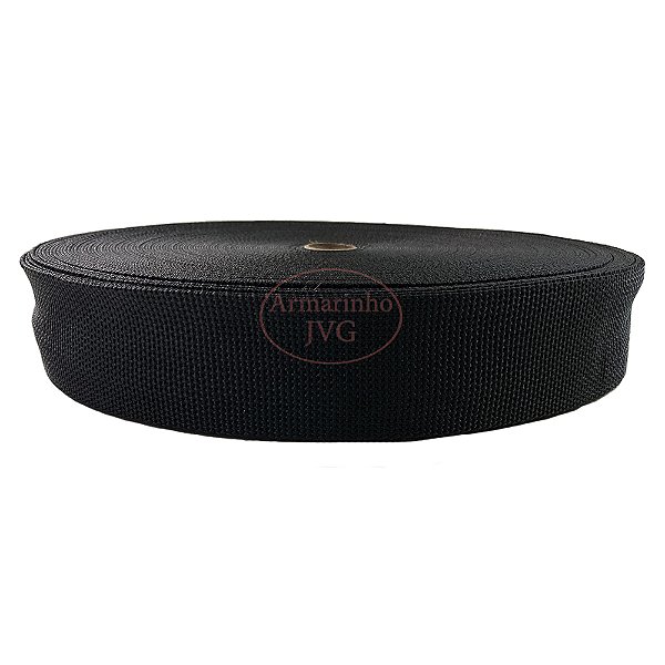 500m Fita CA 40mm 4cm Preta Alça Bolsas Cadarço Mochilas