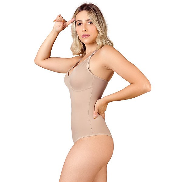 Modelador de Amamentação Plus Size em Cetinete Power
