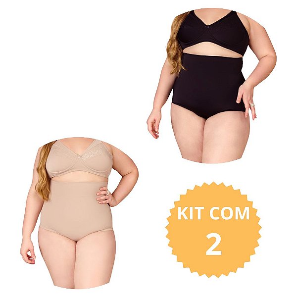 Kit Cinta Alta Modeladora Plus Size Cetinete Power -  2 unidades