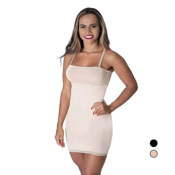 Combinete Tomara Que Caia Segunda Pele Anagua Vestido Tubinho Bege
