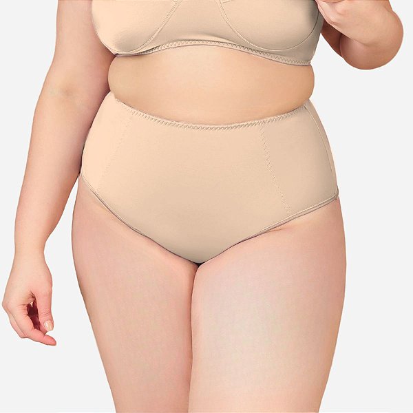 Cinta Modeladora Plus Size em Cetinete Power Bege