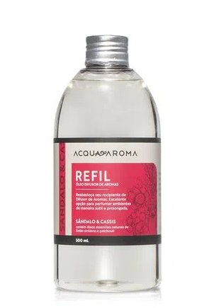 Refil oleo difusor de aromas sandalo e cassis 500ml