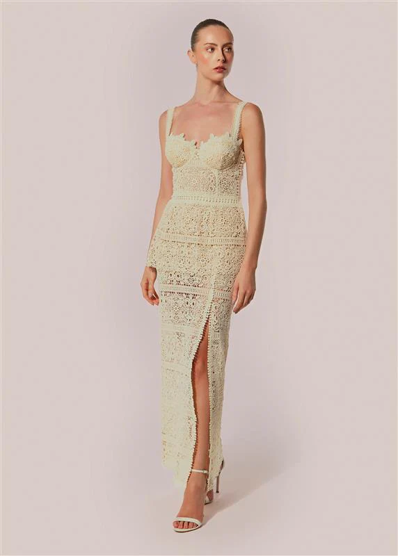 CONJUTO CONSET COM ARO E SAIA MIDI BORDADO INCANTO OFF WHITE ESCURO