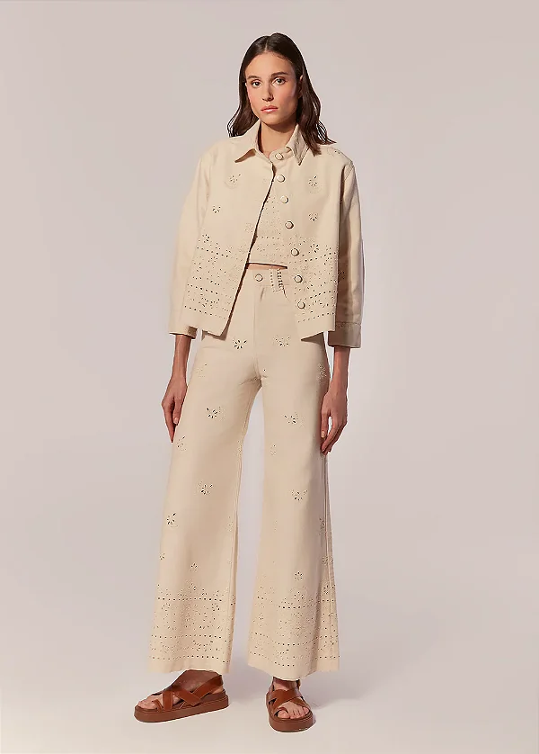 Camisa M/l Sarja Bordada Bam