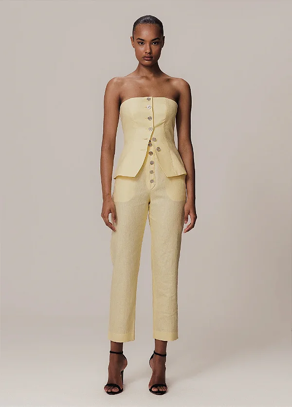 TOP TOMARA QUE CAIA 100% LINHO ANCORA