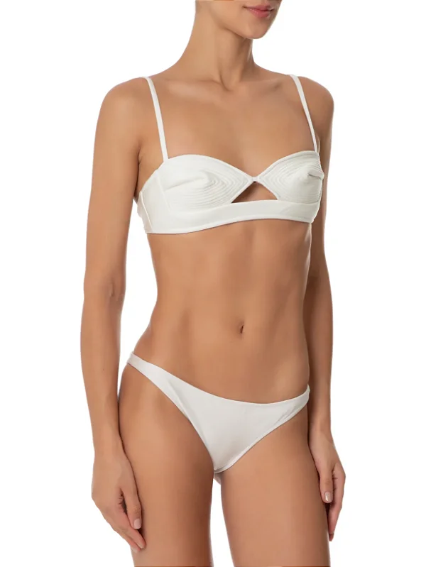CONJUNTO BIQUINI ALCA MATELASSADO OFF WHITE