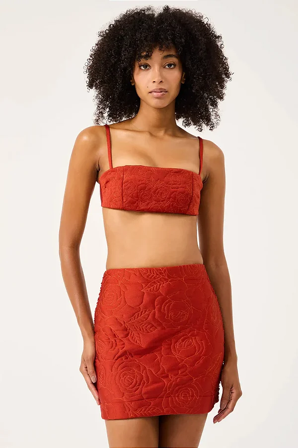 SAIA DRAPPED MATELASSÊ FLEUR RUST