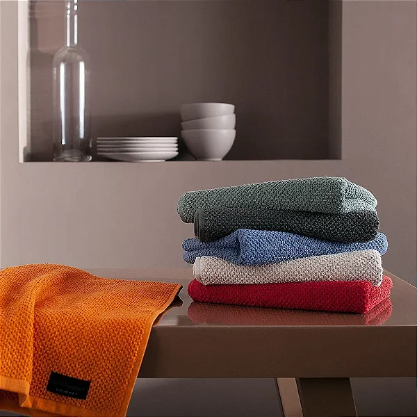 JOGO DE TOALHAS BUDDEMEYER GOURMET QUADRICULADO PANO DE COPA BRANCO 3 PEÇAS