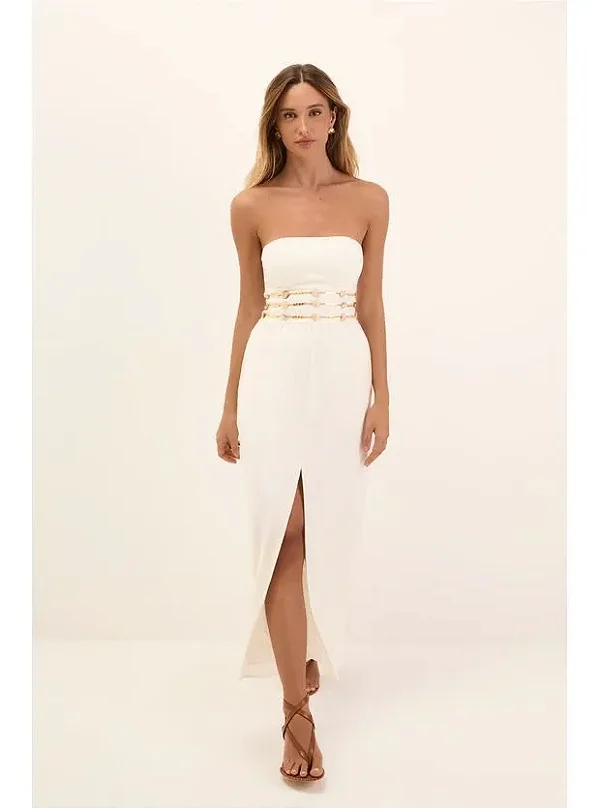 VESTIDO MIDI GRACE OFF WHITE
