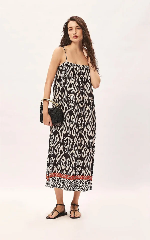 VESTIDO DECOTE RETO CRETA