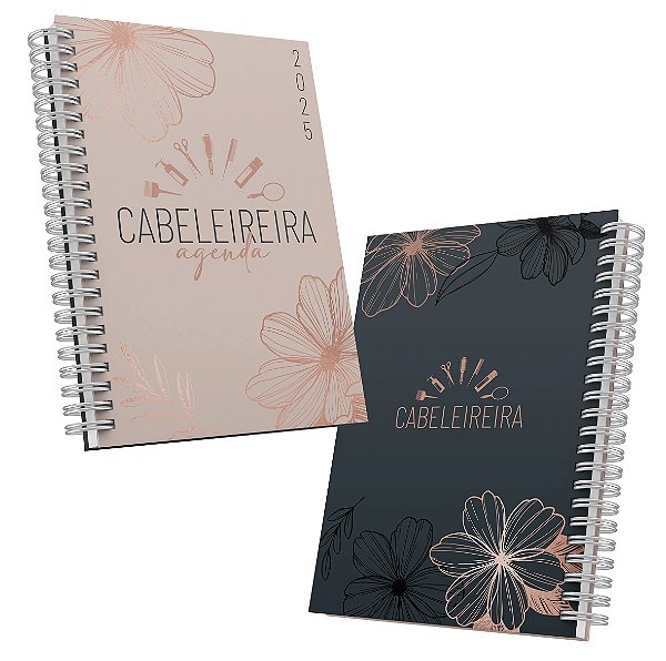 Agenda Cabeleireira Salão de Beleza Hair 2025 Com Controle Financeiro