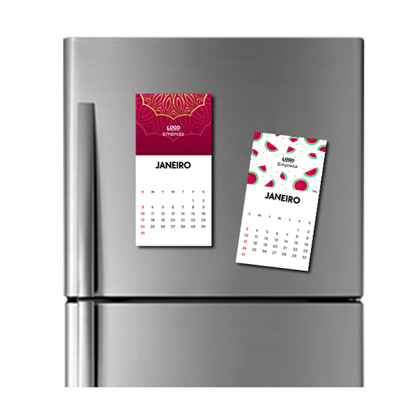 Calendário com Imã Personalizado para Geladeira - Brinde Corporativo