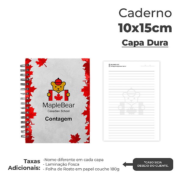 Caderneta Personalizada com Logomarca - CAPA DURA - 10x15cm