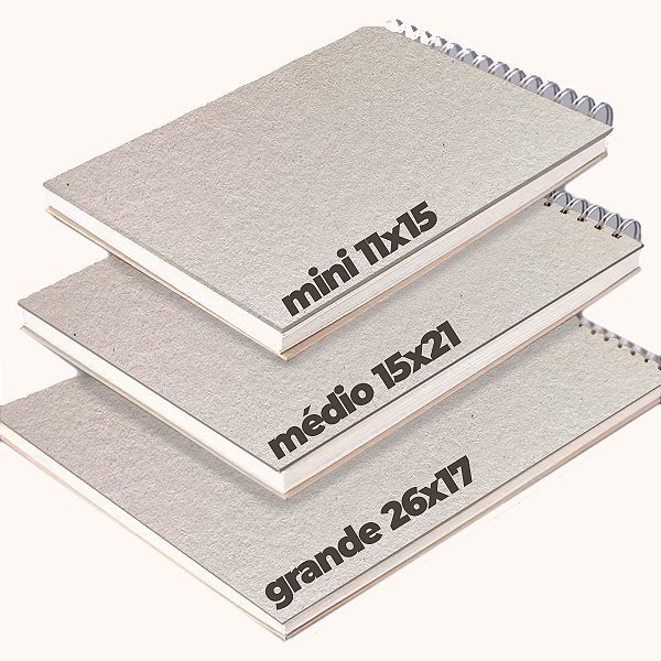 Kit 3 Sketchbook Caderno de Desenho 180g Desenhe sua CAPA