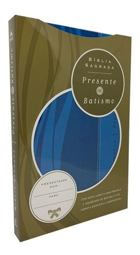 Bíblia sagrada Presente de Batismo | NVI | Azul