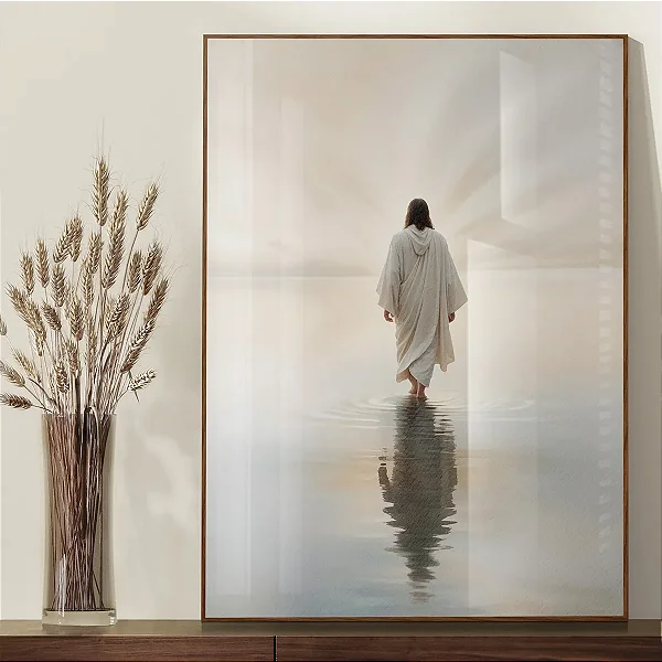 Quadro decorativo Jesus sobre às águas