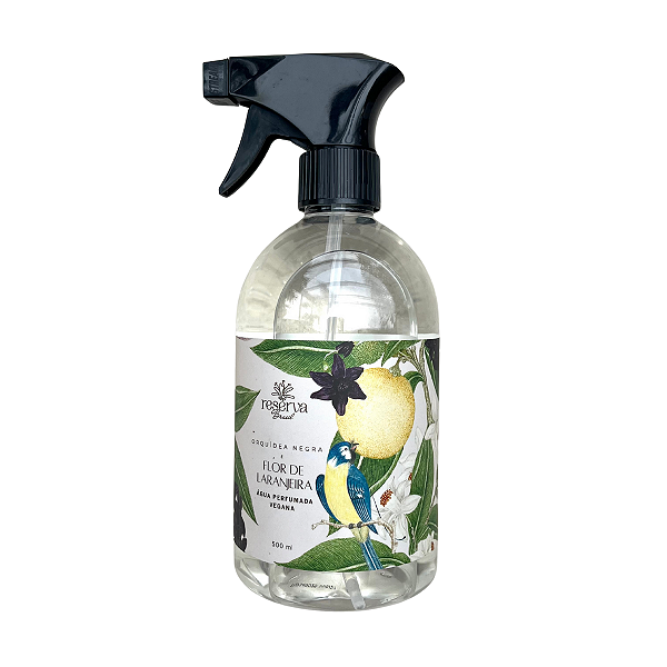 Água Perfumada Vegana Orquídea Negra e Flor de Laranjeira 500 ml Reserva Brasil