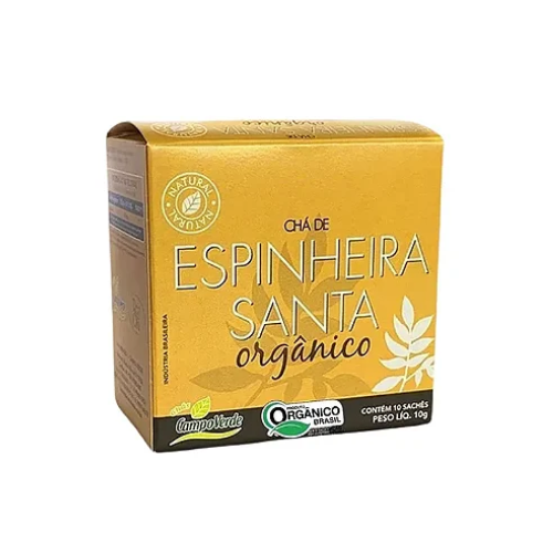 Chá Orgânico Espinheira Santa 10 Sachês Campo Verde