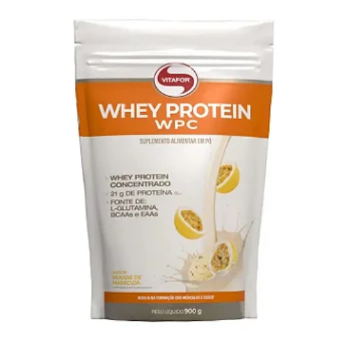 Whey Protein Concentrado Mousse Maracujá 900g Vitafor