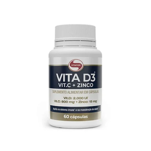 Vita D3 + C + Zico 60 cápsulas Vitafor