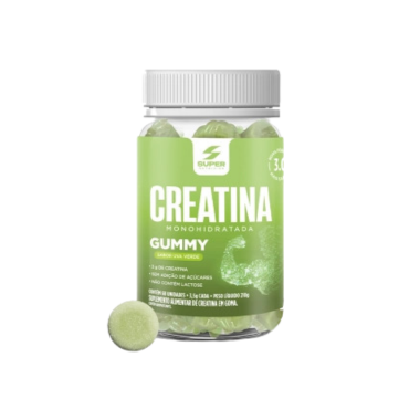 Creatina Monohidrata Gummy 60 Unidades Sabor Uva Verde Super Nutrition