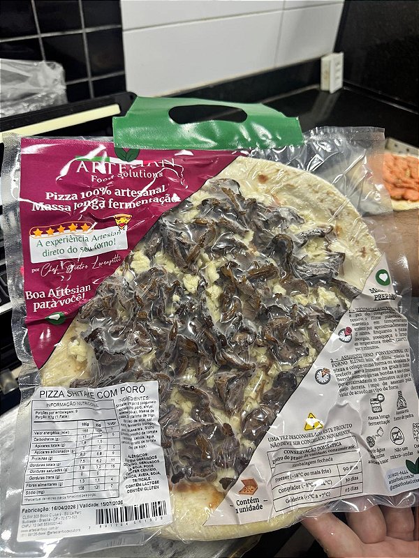 Pizza Shitake com Póró