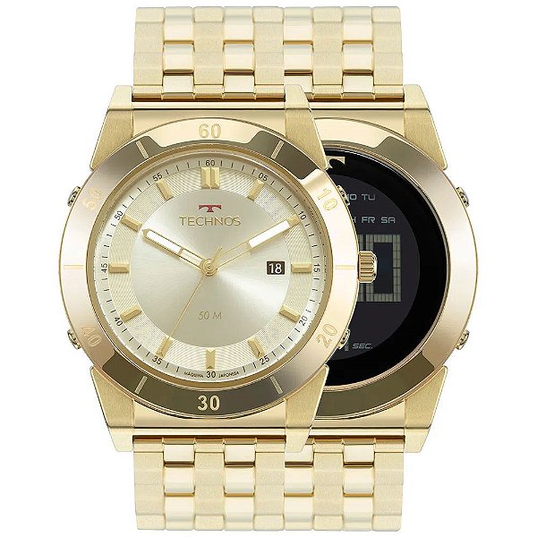 Relógio Technos Masculino Curvas - Dourado - 1S13CQ/4X - Lookiando -  Smartwatches, Relógios Masculinos, Relógios Femininos
