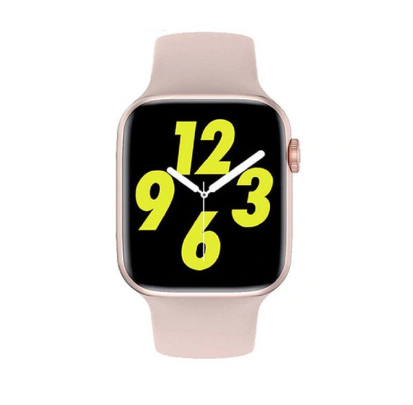 Relógio Smartwatch IWO W26 PRO - Rosa - Tela Infinita - IOS / Android - 44mm