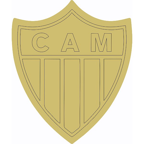 Aplique Atletico 4cm 10 unidades acrílico dourado