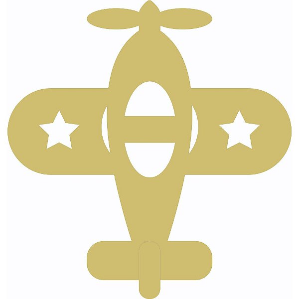 Aplique Avião 10 unidades Acrílico espelhado dourado ou prata