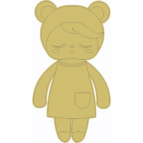 Aplique Boneca Metoo Doll 10 unidades Acrílico Espelhado